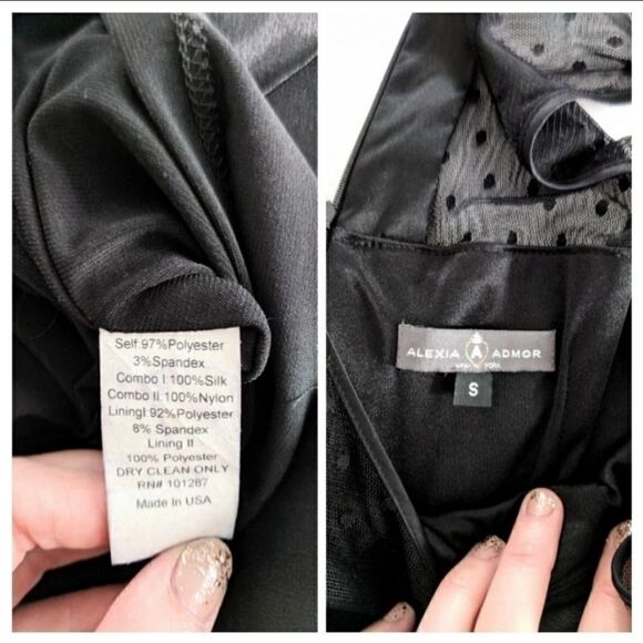 Alexia Admor Silk Tiered Black Cocktail Dress - Picture 8 of 8